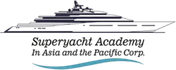 Superyacht Academy In Asia and the Pacific Corp. (SAAP Corp) logo — yacht profile above the academy name, an IYT-accredited superyacht training academy in the Philippines